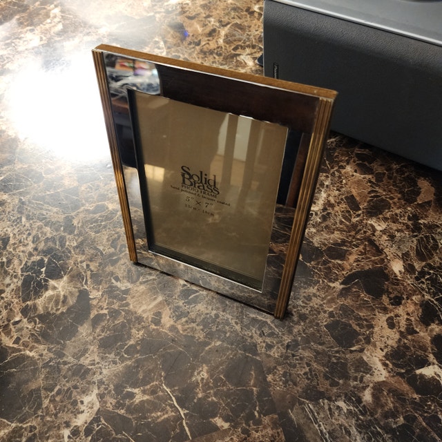 Solid brass picture frame 5 x 7 photo frame - photo 3