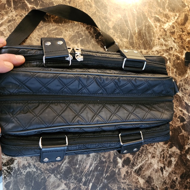 Black Modella Handbag with Diamond Pattern - photo 4