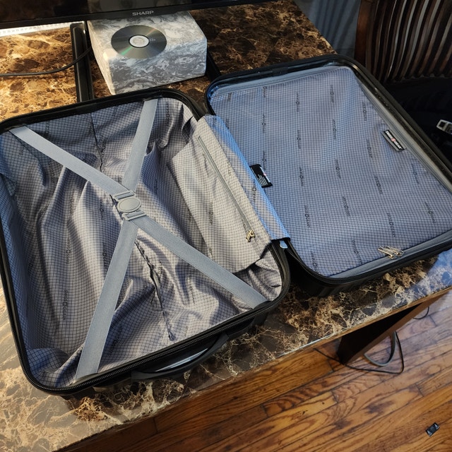 Black Rolling Hard Shell Travel Suitcase - photo 3