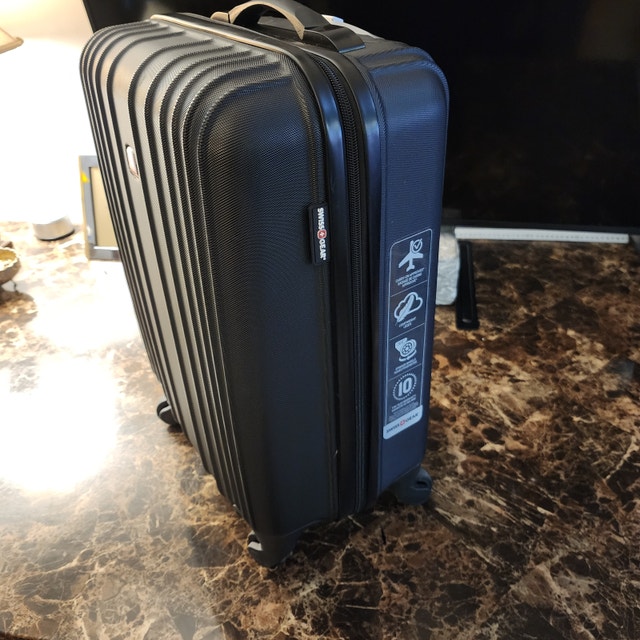 Black Rolling Hard Shell Travel Suitcase - photo 4