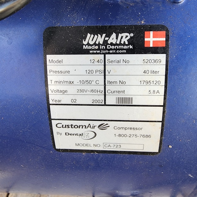 Jun-AIR Custom Dental Air Compressor 120psi 230V - photo 5