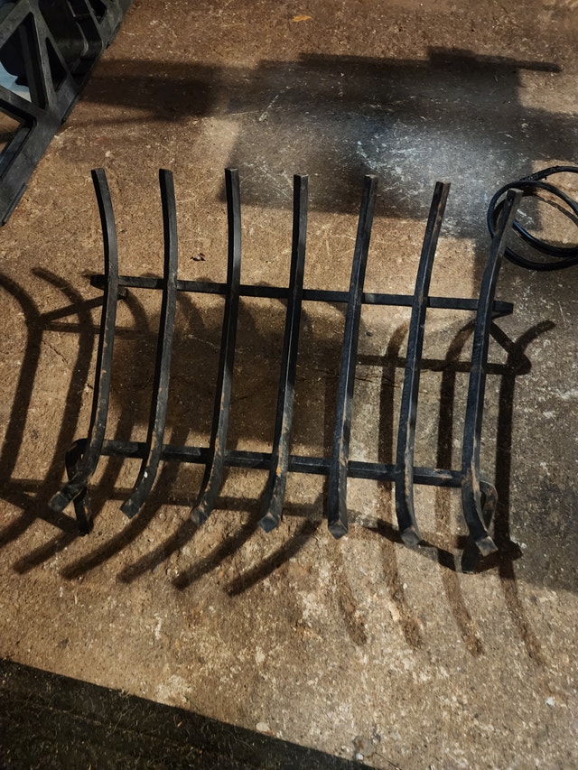 Fire Grate Rod Iron Holder Fireplace Metal - photo 2