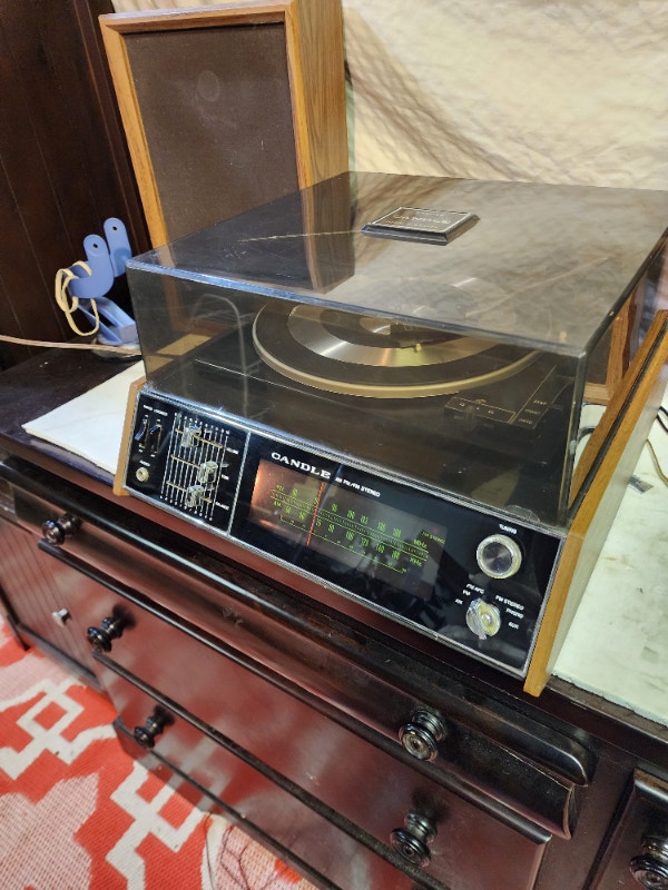 Candle Record Player, Radio & AUX Wooden Audio Amp Receiver - photo 2