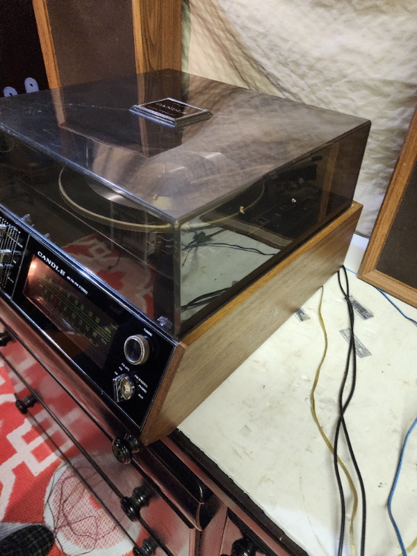 Candle Record Player, Radio & AUX Wooden Audio Amp Receiver - photo 5