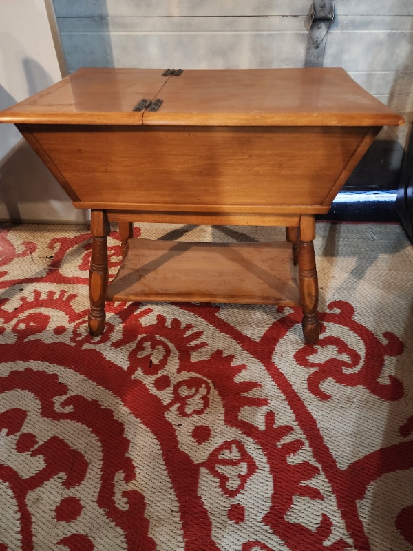 Small Wood Table Side Table Storage - photo 2