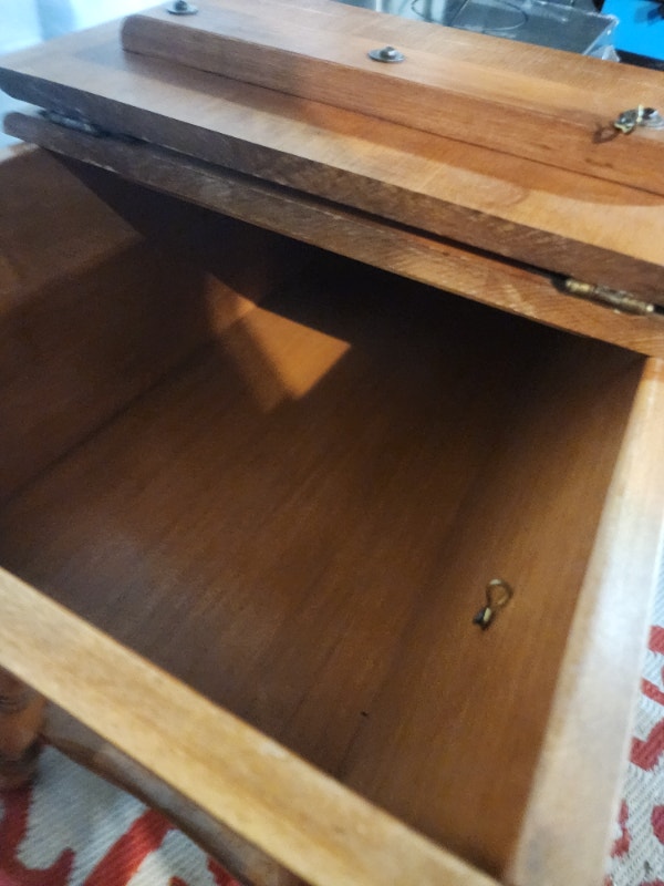 Small Wood Table Side Table Storage - photo 4