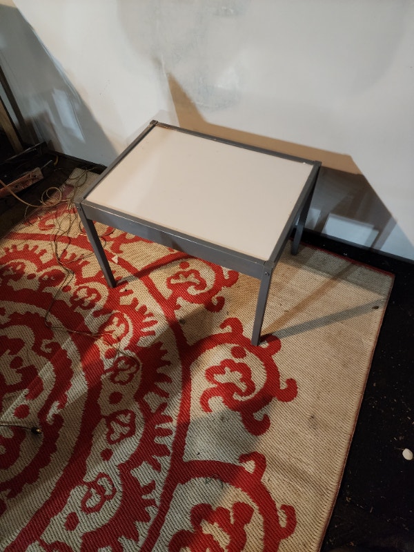 White Gray small low table Crafts play