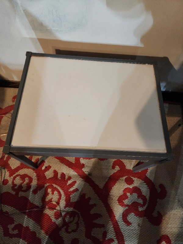 White Gray small low table Crafts play - photo 5