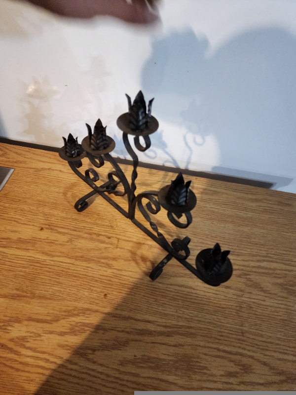 Candle holder 5 metal black 16 x 10'' tall - photo 5