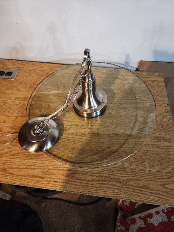 Hanging LED Light Fixture - Glass Disc - photo 5