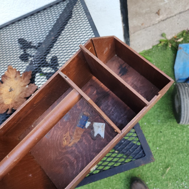Wooden Toolbox with Bottom Drawer - photo 2