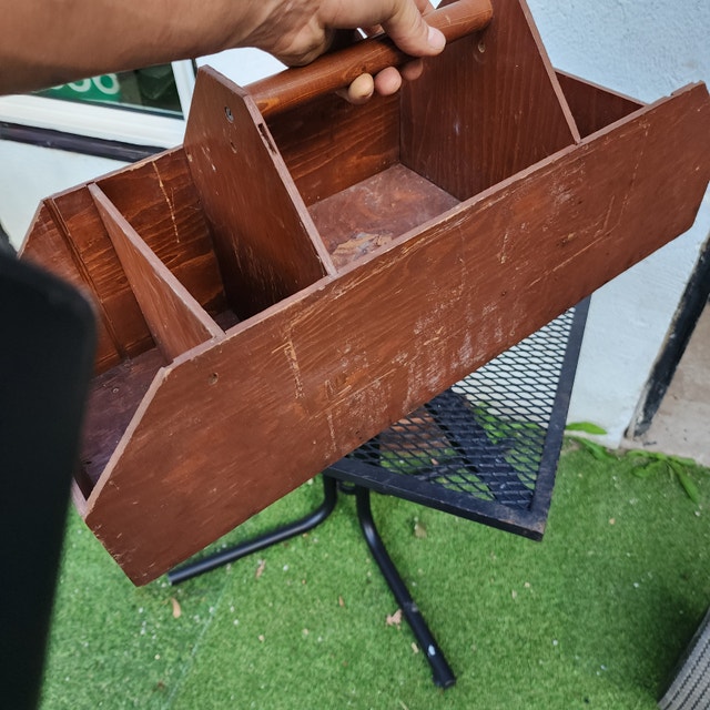 Wooden Toolbox with Bottom Drawer - photo 3