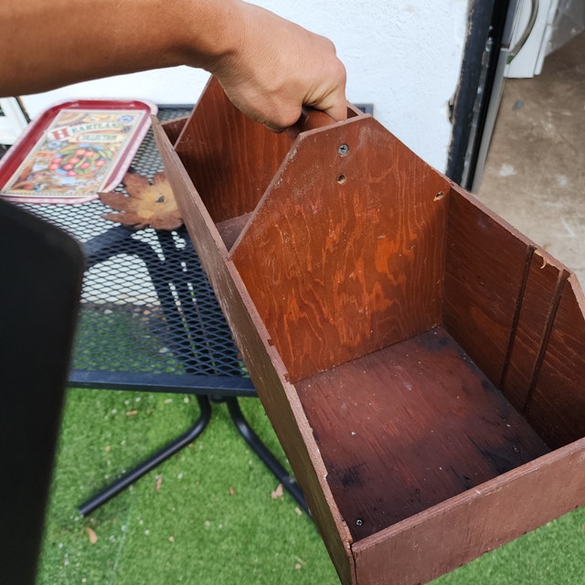 Wooden Toolbox with Bottom Drawer - photo 4
