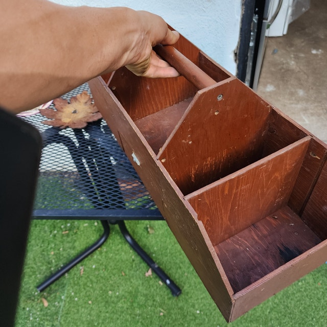 Wooden Toolbox with Bottom Drawer - photo 5
