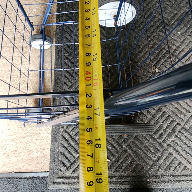 Blue 4-Wheel Rolling Shopping Cart - photo 5