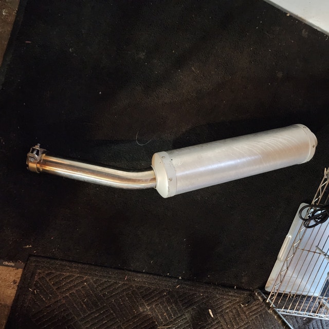Yamaha Muffler exhaust motorcycle bike 5SL silver - cash only N - photo 3