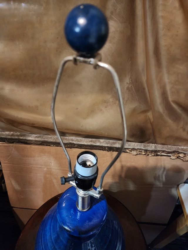 Blue Table Desk Lamp - No Shade - photo 3