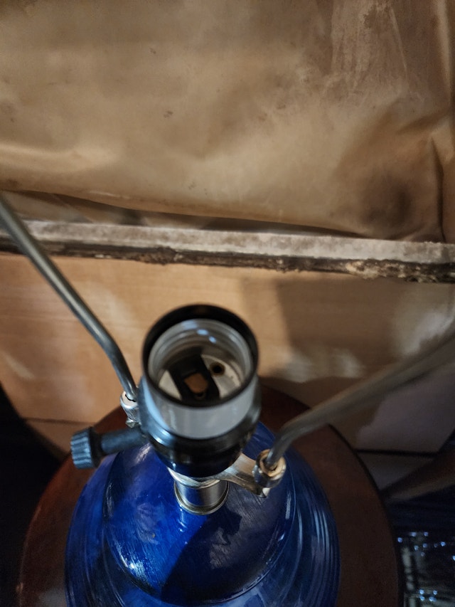 Blue Table Desk Lamp - No Shade - photo 4