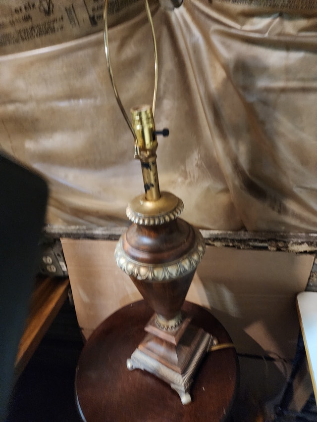 Brown Gold Desk Lamp - No Shade - photo 4