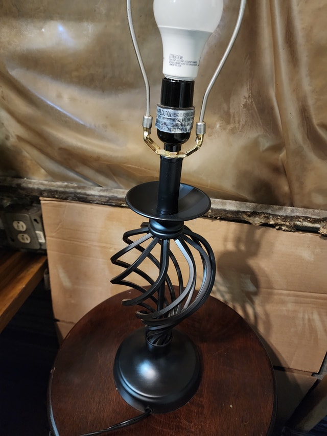 Black Table Lamp - Swirl Design (No Shade) - photo 5