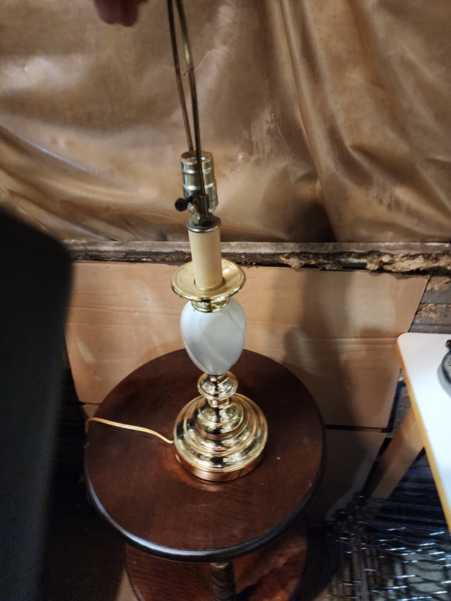 Brass Table Desk Lamp - No Shade - photo 2