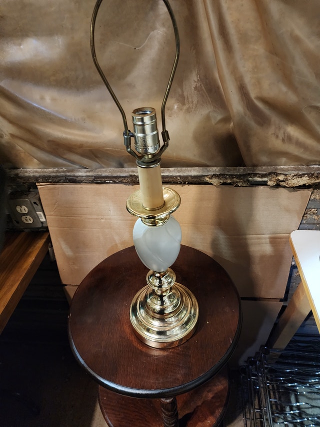 Brass Table Desk Lamp - No Shade - photo 3