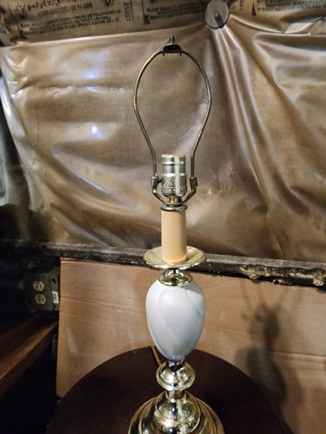 Brass Table Desk Lamp - No Shade - photo 5