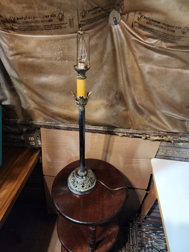 Lamp no shade indoor lighting