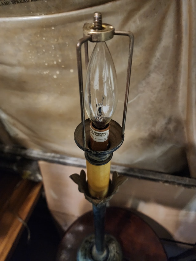 Lamp no shade indoor lighting - photo 5