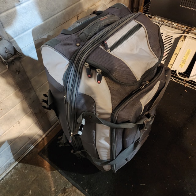 Large Gray Wheeled Backpack/Suitcase
