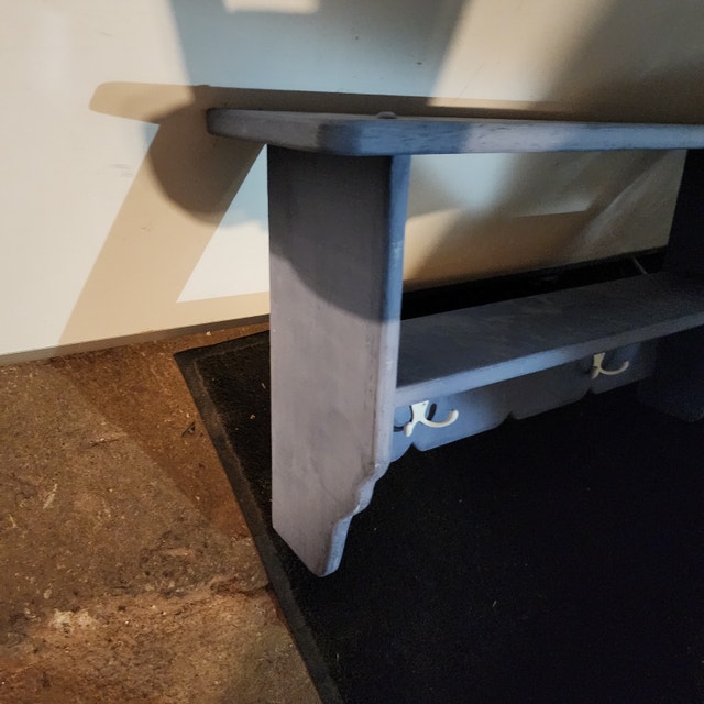 Blue Shelf Wall Mount Storage Coat Hanger - photo 3