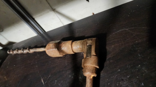 Manual Crank Drill Vintage Wooden - photo 4