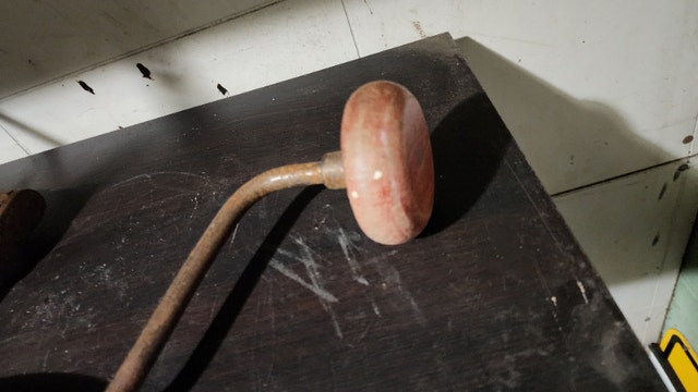 Manual Crank Drill Vintage Wooden - photo 5