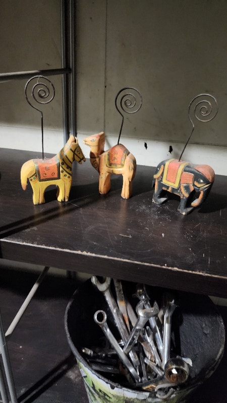 Camel Horse Elephant Wood Decor Art