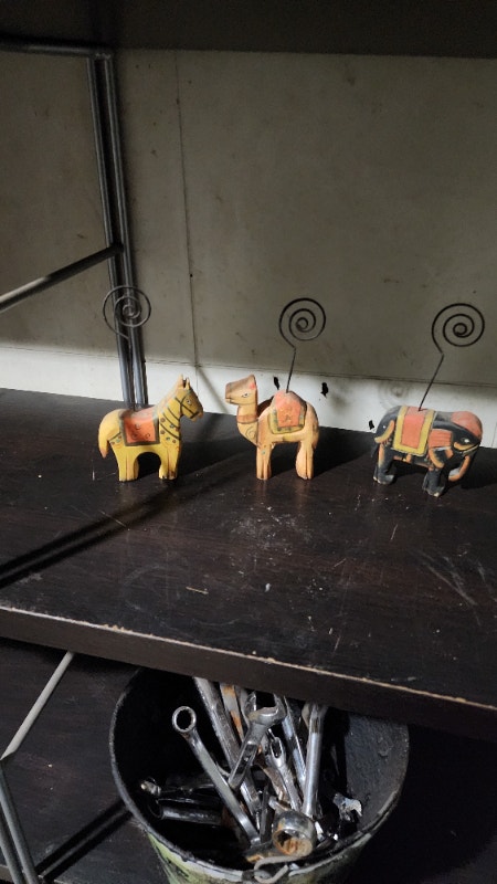 Camel Horse Elephant Wood Decor Art - photo 3
