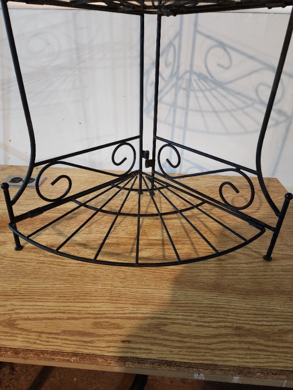 Folding Corner Rack Metal Shelf Rod Iron - photo 2