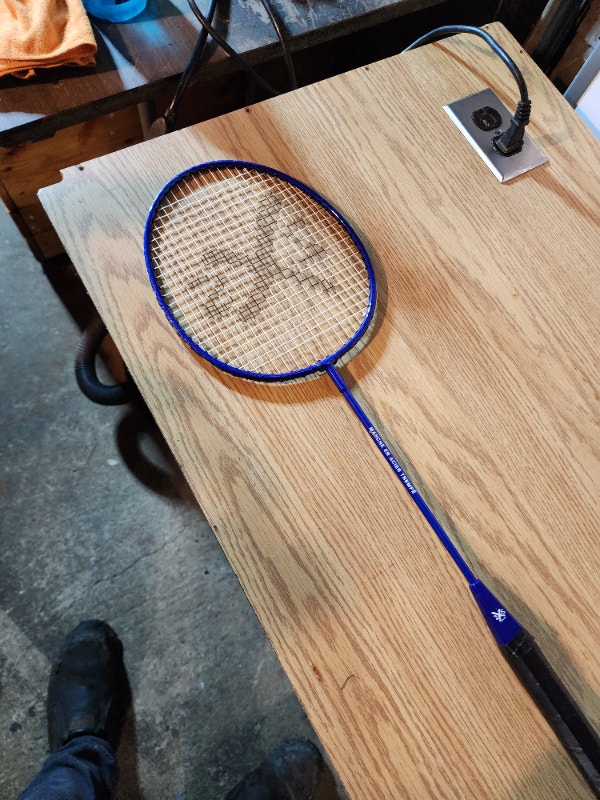 Badminton Racket - Blue, High Tempered Steel Shaft