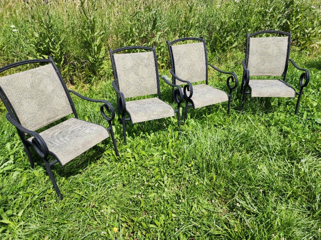 4 Chairs - Aluminum Mesh Pool/Patio