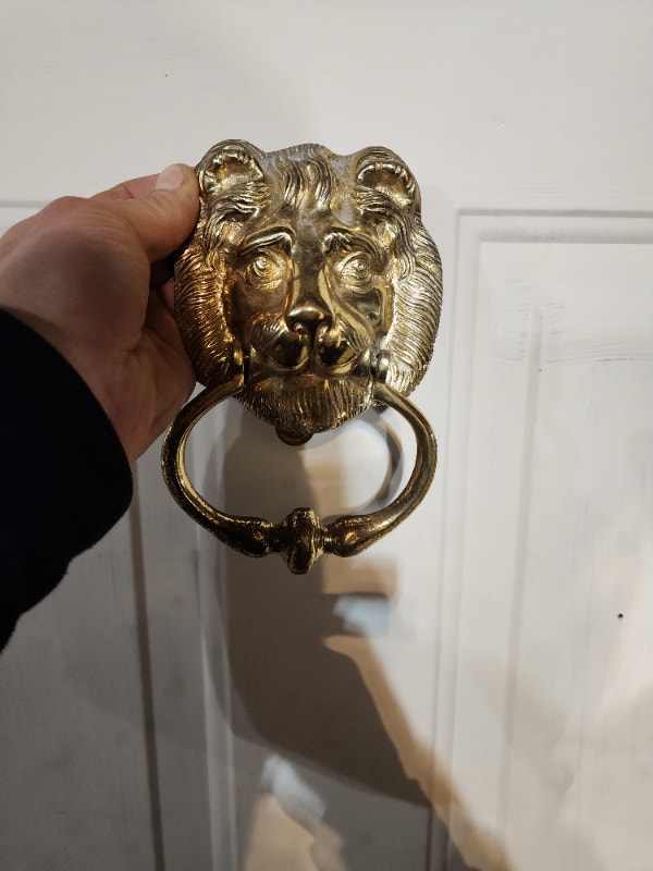 Brass Door Knocker Lion