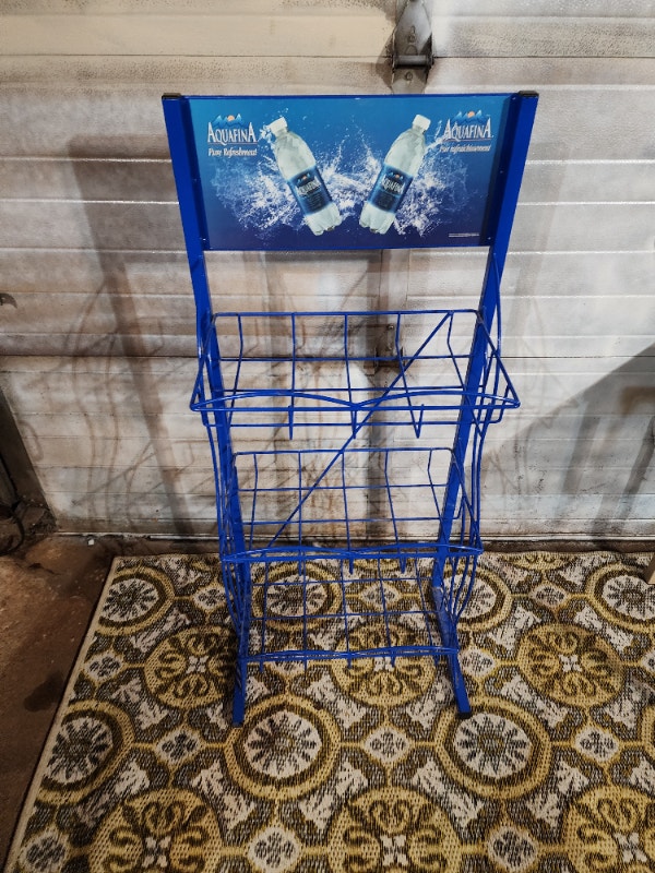 Aquafina Water Stand Rack Holder Blue 22'' x 13'' x 48''
