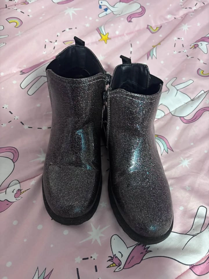 Girls black and glitter boots - photo 2