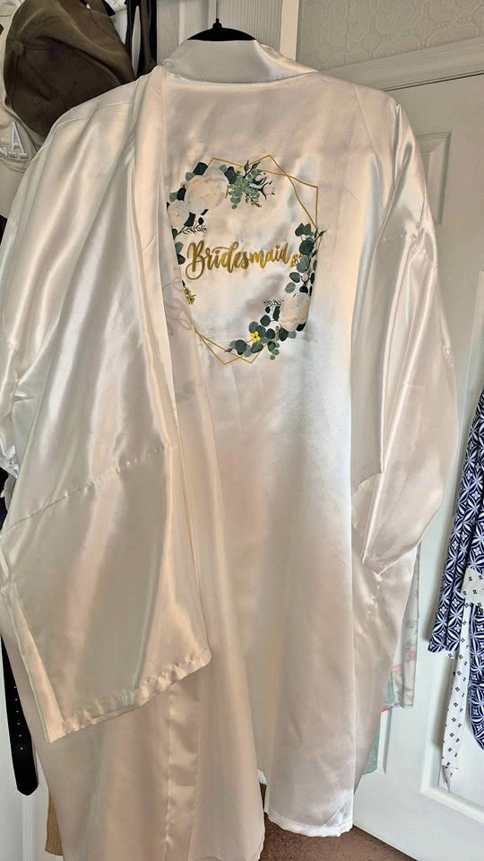 White Satin Robes - Bridesmaid & Mother of Bride