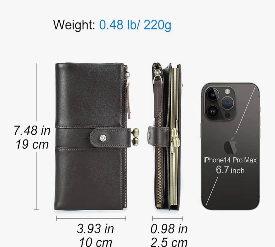 NEW LEATHER Mother's day Gift Kiss Lock Wallet for Women - photo 2