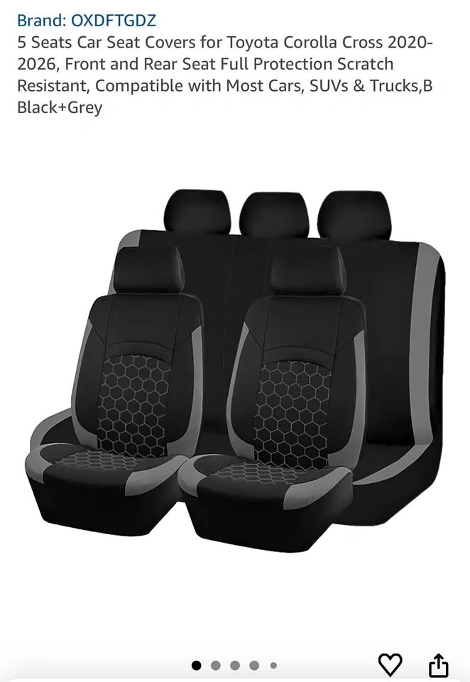 NEW 5 Seat Covers for Toyota Corolla Cross 2020-2026