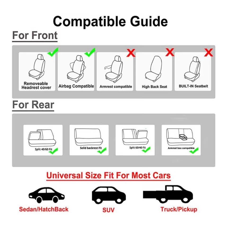 NEW 5 Seat Covers for Toyota Corolla Cross 2020-2026 - photo 3