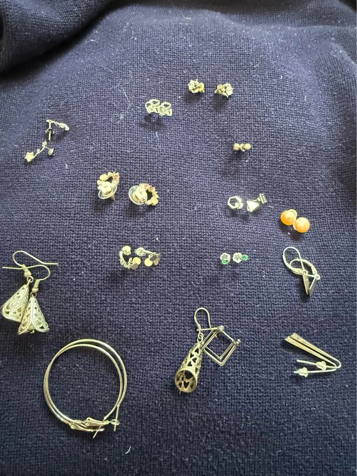 925 Sterling Silver & Freshwater Pearl Earrings - $15