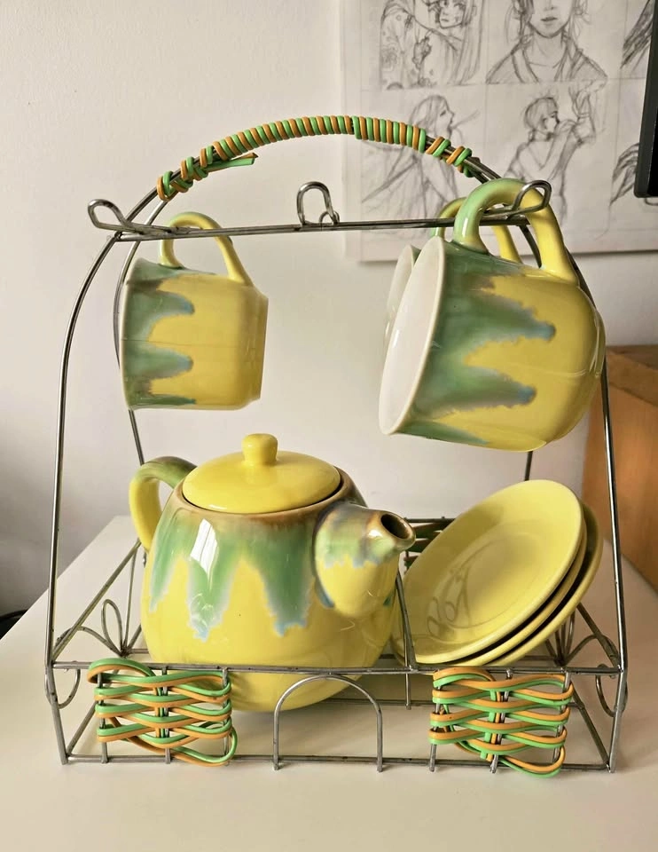 🍵Decorative Tea Set with Cups and Stand🌱