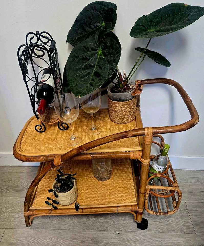 Rattan Bar or Tea Cart - photo 2