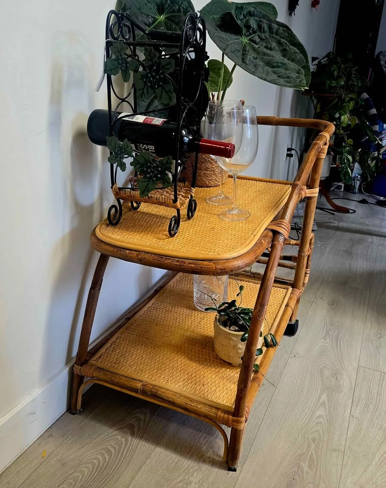 Rattan Bar or Tea Cart - photo 3