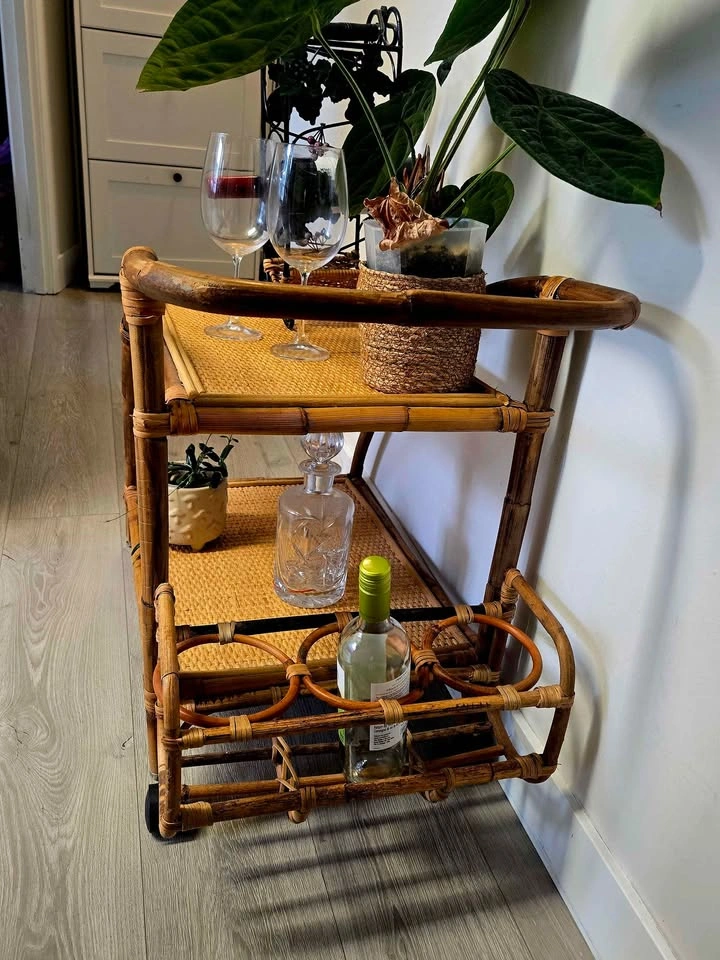 Rattan Bar or Tea Cart - photo 4
